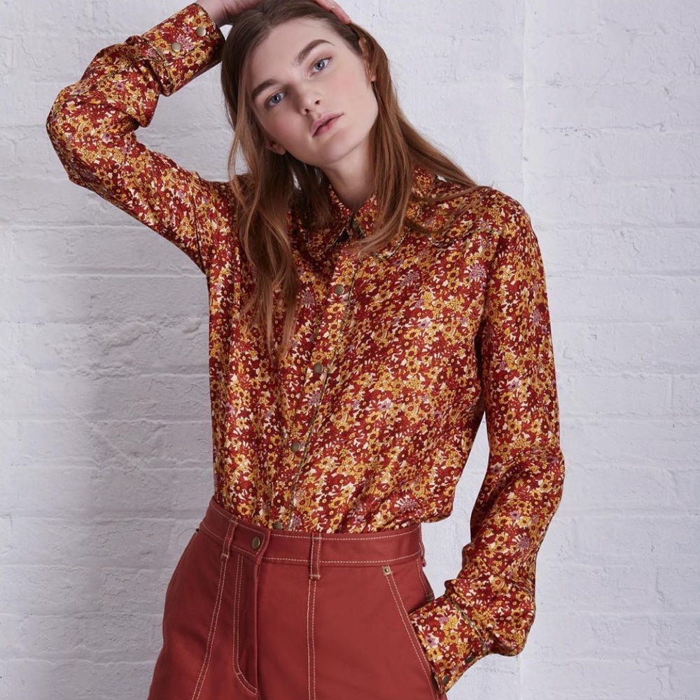 Landofdistraction floral print dress shirt